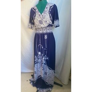 Small Blue & White Lapogee Dress